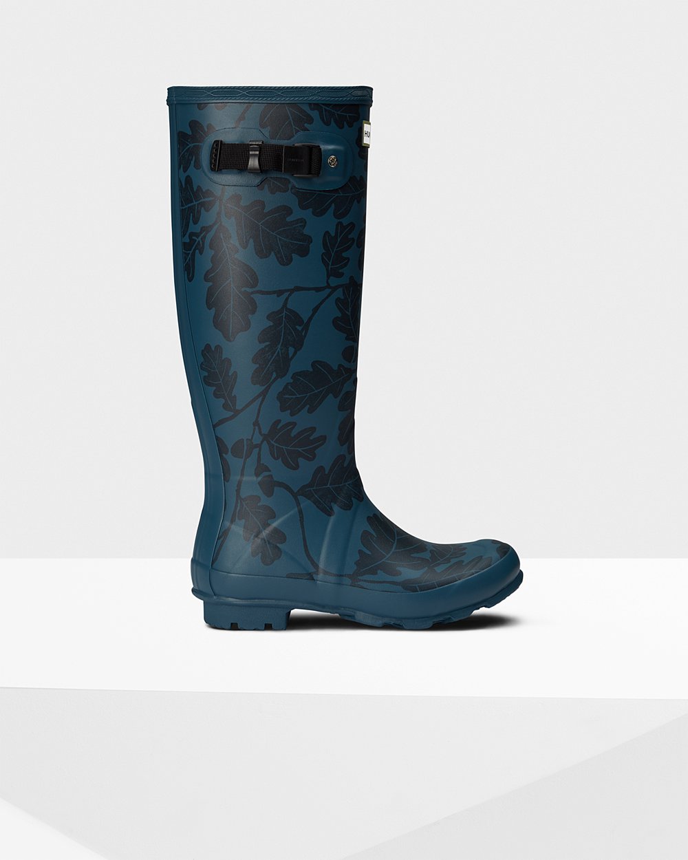 Womens Hunter Tall Rain Boots Blue - National Trust Print Norris Field - 7841960-CL